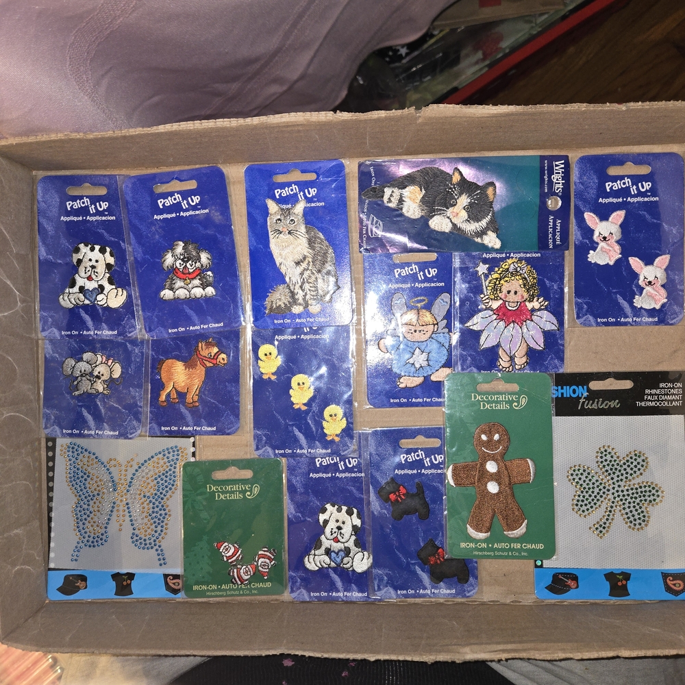 Assorted Iron-On Patches - Animal and Floral Designs